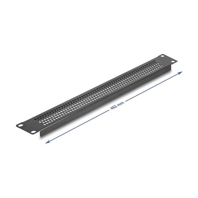 DeLOCK Panel ciego de 19″ con agujeros redondos 1U negro DeLOCK Panel ciego de 19″ con agujeros redondos 1U negro