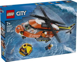 Lego City - Juego de Construcción de Helicóptero de Guardacostas. Edad: 6+ años