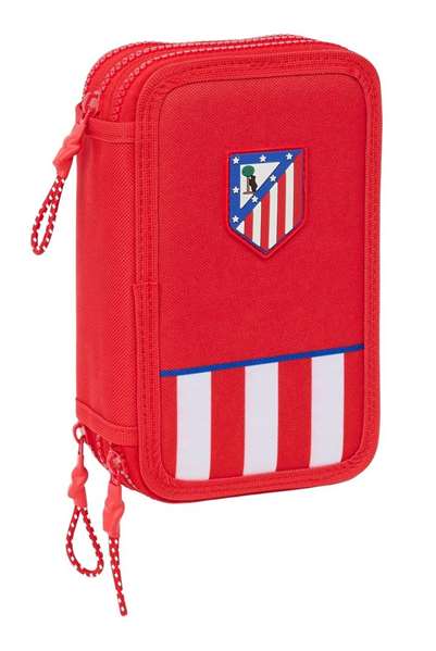 Plumier Triple Atlético Madrid Rojo 12,5 x 19,5 x 5,5 cm 36 Piezas