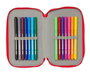 Plumier Triple Atlético Madrid Rojo 12,5 x 19,5 x 5,5 cm 36 Piezas