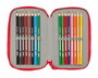 Plumier Triple Atlético Madrid Rojo 12,5 x 19,5 x 5,5 cm 36 Piezas