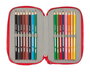 Plumier Triple Atlético Madrid Rojo 12,5 x 19,5 x 5,5 cm 36 Piezas
