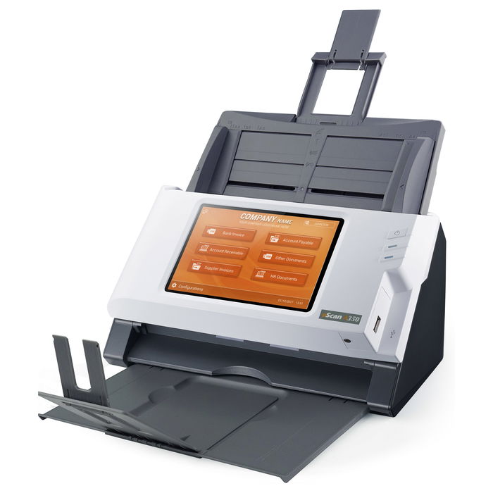 Plustek A350 Enterprise Scanner Documentos A3, 600x600 DPI, Escaneo Dúplex, Pantalla Táctil 7"