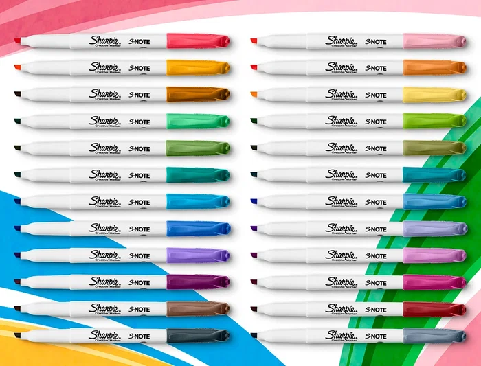 Sharpie S-Note Rotulador Permanente Punta Biselada Blister 20 Unidades Colores Surtidos