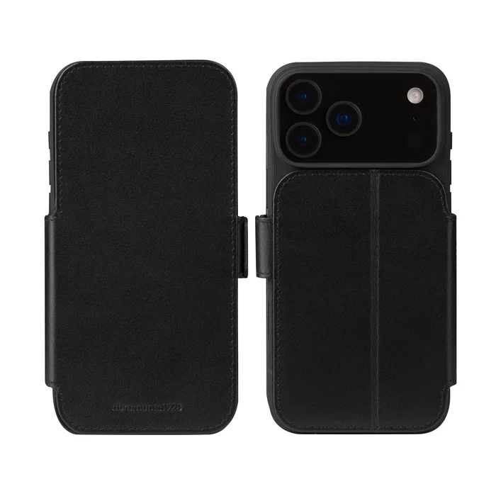 Dbramante1928 Funda de Cuero de Grano Entero para iPhone 17 Pro Max - Negro Copenhagen