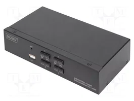 DIGITUS Conmutador KVM 4 Puertos 4K UHD HDMI