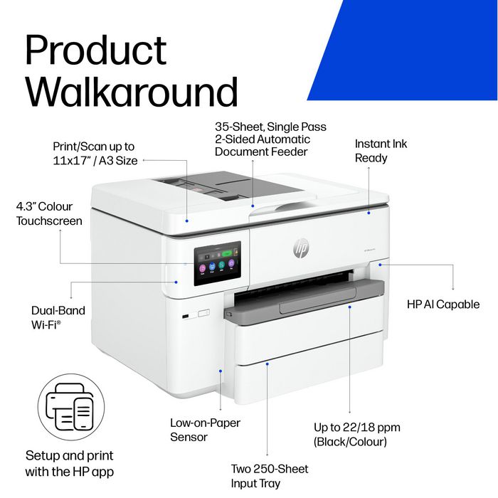 HP OfficeJet Pro 9730e Multifunción A3 Gris HP OfficeJet Pro 9730e Multifunción A3 Gris