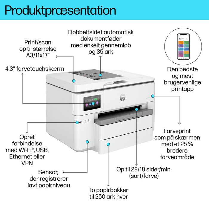 HP OfficeJet Pro 9730e Multifunción A3 Gris