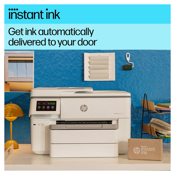 HP OfficeJet Pro 9730e Impresora Multifunción a Color A3 con WiFi, LAN, Duplex, Alimentador Automático (ADF), HP Instant Ink, 4.3" Pantalla Táctil, Gris