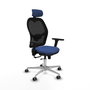 PIQUERAS Y CRESPO Silla de oficina Jorquera con mecanismo Sincro/Traslack Azul marino