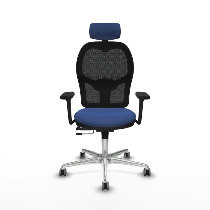 PIQUERAS Y CRESPO Silla de oficina Jorquera con mecanismo Sincro/Traslack Azul marino