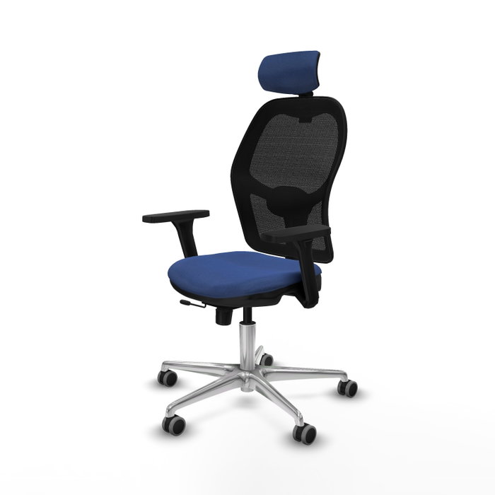 PIQUERAS Y CRESPO Silla de oficina Jorquera con mecanismo Sincro/Traslack Azul marino