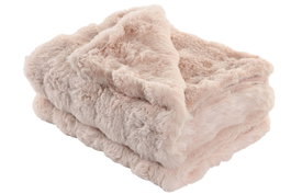 DKD Home Decor Manta de Poliéster Rosa Palo 130x170 cm