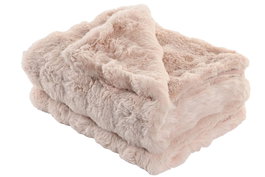 DKD Home Decor Rabit fur april 25 a Manta Rosa Palo 170 x 130 cm (2 Unidades)