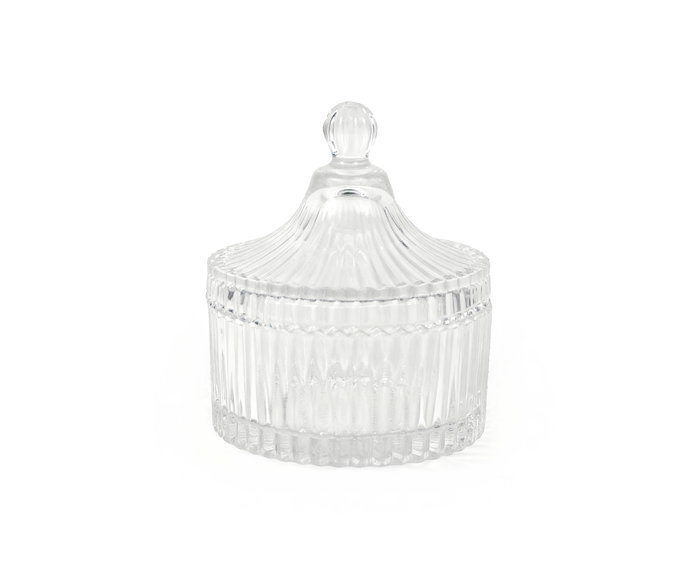 Inde Azucarero de Vidrio Stripes La Mediterranea, Diseño con Rayas, Dimensiones: 10.8 cm de Largo x 11 cm de Ancho x 8.8 cm de Alto (24 Unidades)