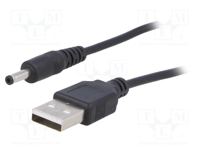 AKYGA Cable USB A a DC 3,5/1,35mm Negro 0,8m AKYGA Cable USB A a DC 3,5/1,35mm Negro 0,8m