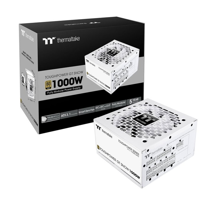Thermaltake Toughpower GT Snow 1000W Blanco ATX 3.1 Modular 80+ Gold Thermaltake Toughpower GT Snow 1000W Blanco ATX 3.1 Modular 80+ Gold