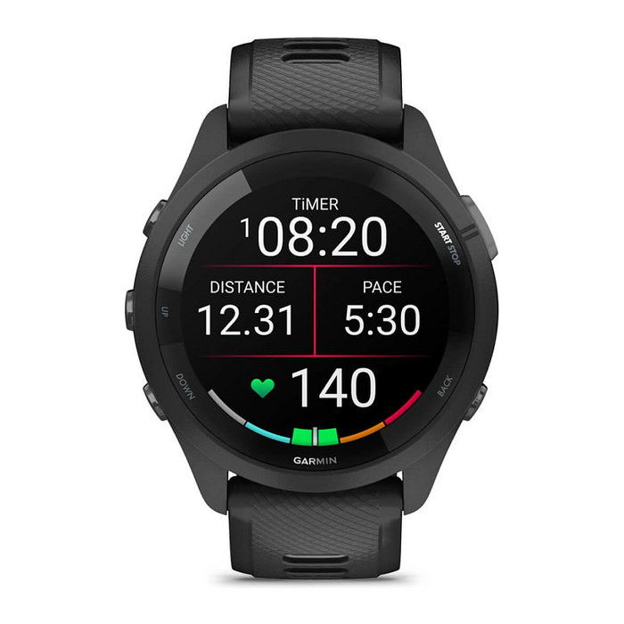 Garmin Forerunner 265 Reloj GPS Inteligente Multideporte, Negro/Gris Claro, Diseño Redondo, Pulsómetro en Muñeca, Bluetooth, Wi-Fi, Pantalla Táctil, Resistente al Agua Garmin Forerunner 265 Reloj GPS Inteligente Multideporte, Negro/Gris Claro, Diseño Redondo, Pulsómetro en Muñeca, Bluetooth, Wi-Fi, Pantalla Táctil, Resistente al Agua