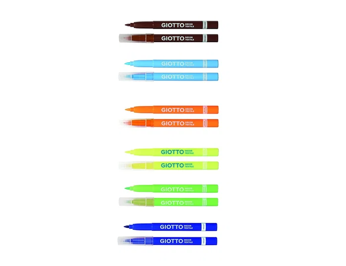 Giotto Rotuladores Decor Textile Colores Surtidos Caja de 12 Unidades
