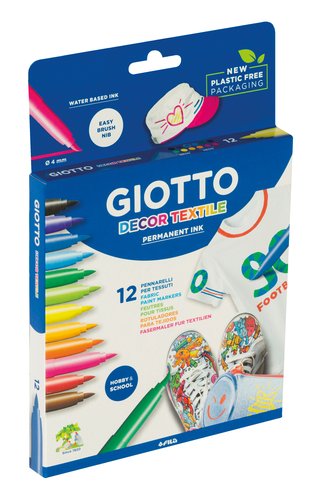 Giotto Decor Textile Colores Surtidos Estuche de 12