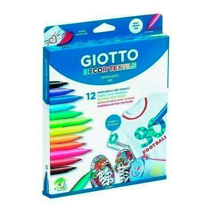 Giotto Decor Textile Colores Surtidos Estuche de 12