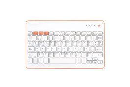 Teclado Silver Ht Qwerty Bluetooth Blanco Y Melocoton