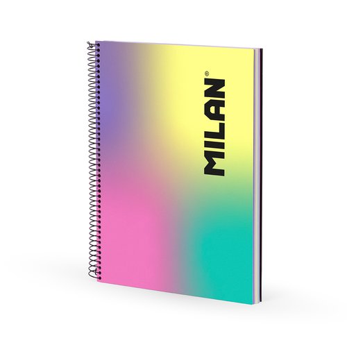 Milan Cuaderno Espiral A4 Colección Sunset 120 Hojas 95 gr/m² Línea 7mm Tapa Dura