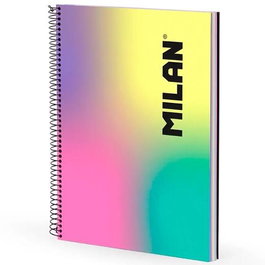 Milan Cuaderno Espiral A4 90H 120 gr Línea 7 mm Tapa Dura Colección Sunset