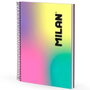 Milan Cuaderno Espiral A4 Colección Sunset 120 Hojas 95 gr/m² Línea 7mm Tapa Dura