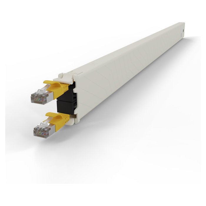 PATCHBOX Patchbox One Kupferkassette 30RU, 1.8 m, Cat. 6a U/FTP, PoE, Color Amarillo