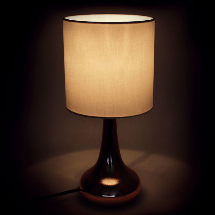 Lampara táctil touch blanca oro