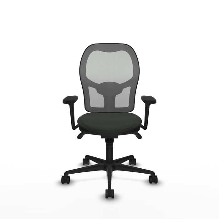 PIQUERAS Y CRESPO Silla de oficina Jorquera con mecanismo Sincro, Tela Negra y Malla Gris PIQUERAS Y CRESPO Silla de oficina Jorquera con mecanismo Sincro, Tela Negra y Malla Gris