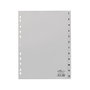 Durable Índices PP con Pestañas Impresas División Numérica 1-12 Vertical A4 Gris