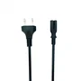 LogiLink Cable de Alimentación Euro-8 (Enchufe C7), 1.80m, Negro, Certificado VDE, H03VVH2-F 2x0.75mm², 250V/2.5A