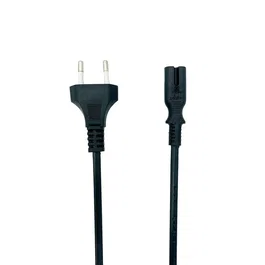 LogiLink Cable de Alimentación Euro-8 (Enchufe C7), 1.80m, Negro, Certificado VDE, H03VVH2-F 2x0.75mm², 250V/2.5A