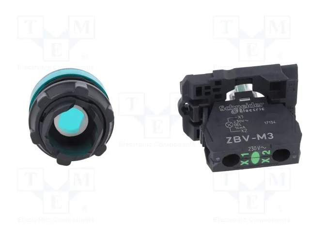 SCHNEIDER ELECTRIC Lámpara de control Harmony XB5 Verde Ø22mm