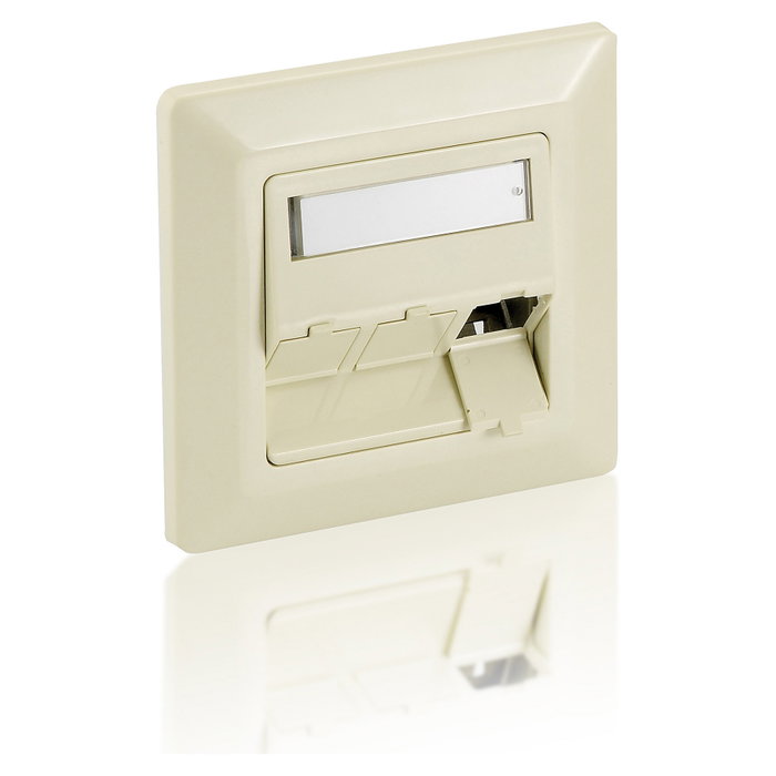 EQUIP Placa de pared con 3 puertos Keystone, Blanco EQUIP Placa de pared con 3 puertos Keystone, Blanco