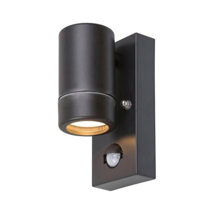RABALUX Medina Aplique Exterior con Sensor de Movimiento Negro Mate