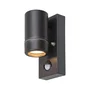 Rabalux 8834 Aplique Exterior Medina Negro Mate con Sensor IP44 GU10
