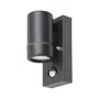 Rabalux 8834 Aplique Exterior Medina Negro Mate con Sensor IP44 GU10