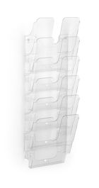 Durable Dispensador de Folletos Flexiplus 6 A4 Vertical, 23mm Capacidad, Transparente, Ref. 1700008401