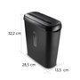 Hama Classic S61 Destructora de Papel, Corte 7 Hojas, Capacidad 8L, Negro