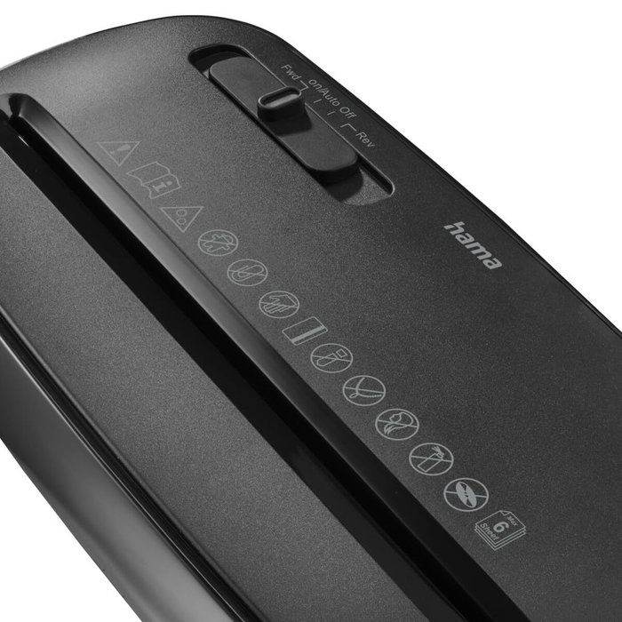 Hama Classic S61 Destructora de Papel, Corte 7 Hojas, Capacidad 8L, Negro
