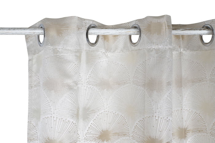 DKD Home Decor Cortina Tradicional Beige 270 x 140 cm (2 Unidades)
