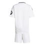 Set Equipación de Fútbol para Niños Adidas Real Madrid 24/25 Home Blanco M/L