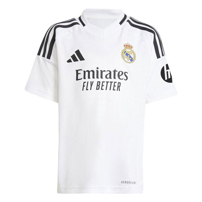 Set Equipación de Fútbol para Niños Adidas Real Madrid 24/25 Home Blanco M/L