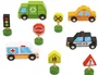 Imaginovo Juego Infantil de Madera Vehículos y Señales de Tráfico +3 Años 16 Piezas 30x22x4cm