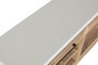 DKD Home Decor Consola de Madera Reciclada y Mango con Ruedas