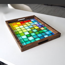 Aberto Design Bandeja REF014 de Madera Maciza 48x38x4 cm Decoración Hogar Elegante