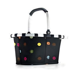 Reisenthel Carrybag XS Dots - Bolsa de la Compra de Poliéster de 5L, Estampado Lunares, Negro/Naranja/Amarillo